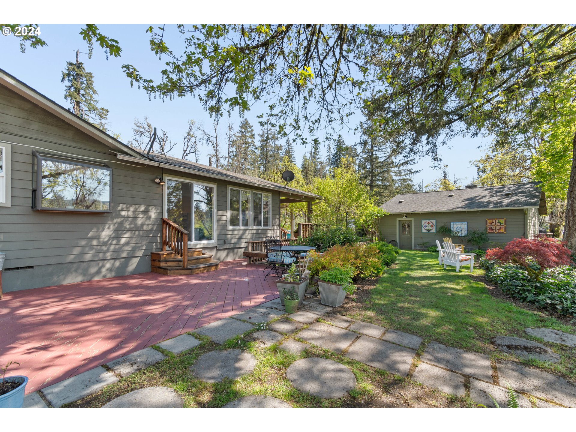 90482 Sunderman Road Springfield, OR 97478 - Photo 29 of 40 a view of a house with backyard and sitting area