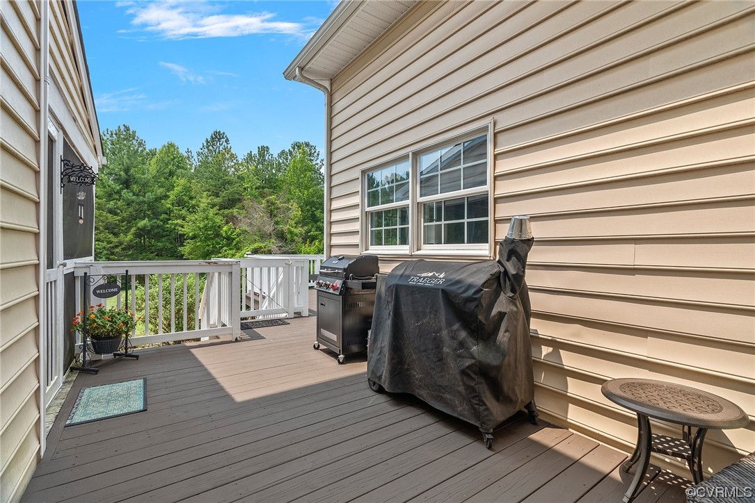 20065 Beaver Dam Road Beaverdam, VA 23015 - Photo 35 of 41 a view of a deck with wooden floor and outdoor seating