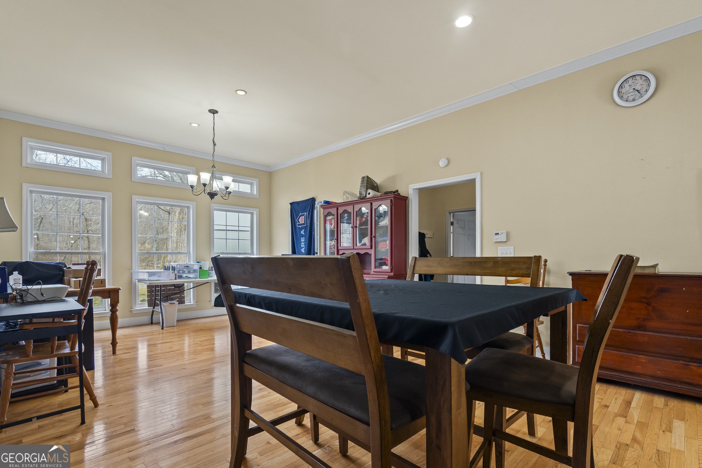 568 Hunt Road Carnesville, GA 30521 - Photo 30 of 106 a view of a dining room with furniture and wooden floor