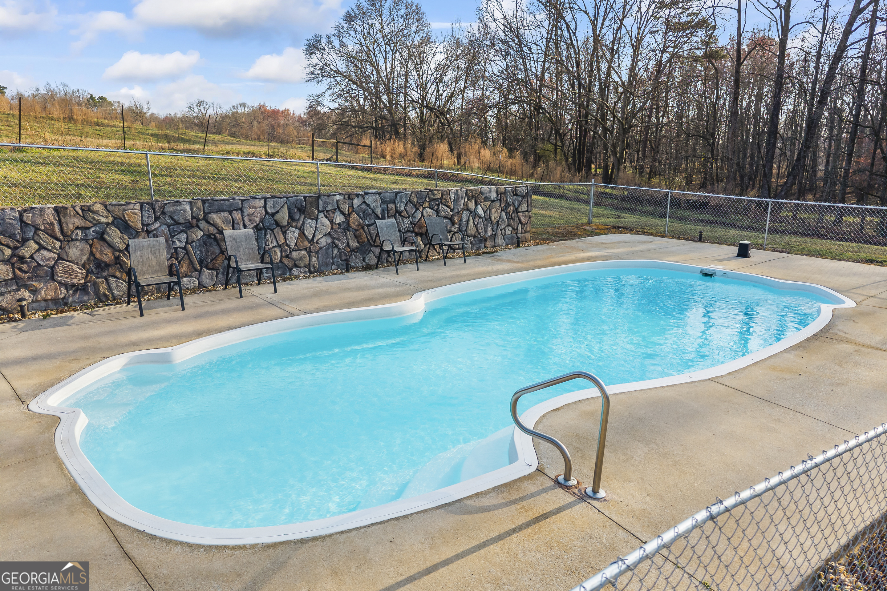 568 Hunt Road Carnesville, GA 30521 - Photo 93 of 106 a view of a swimming pool with a lounge chair