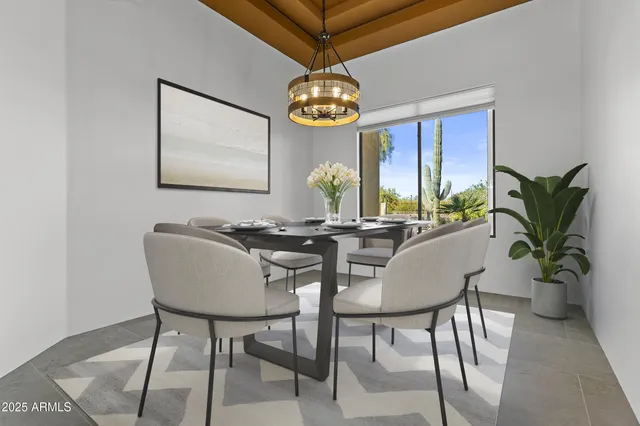 a workspace with furniture and bookshelf