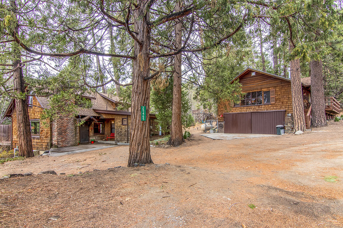 25455 Lodge Road Idyllwild, CA 92549 - Photo 77 of 95 a view of a house with a snow in the yard