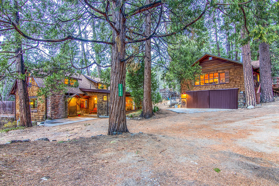 25455 Lodge Road Idyllwild, CA 92549 - Photo 81 of 95 a backyard of a house with barbeque oven and outdoor seating