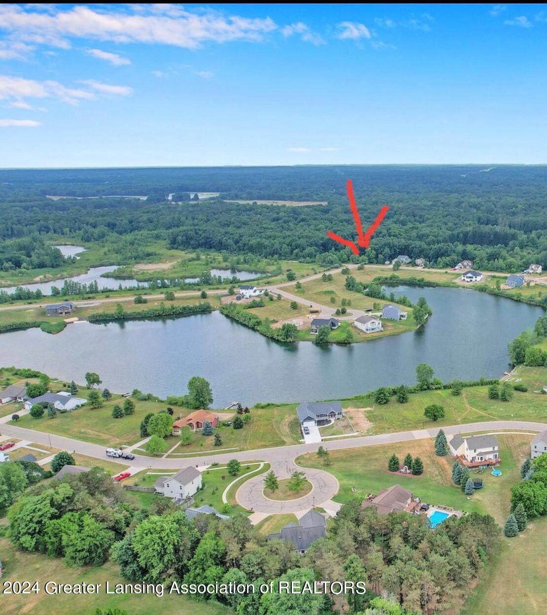 707 Landbridge Perry, MI 48872 - Photo 1 of 7 Arial View of Lake