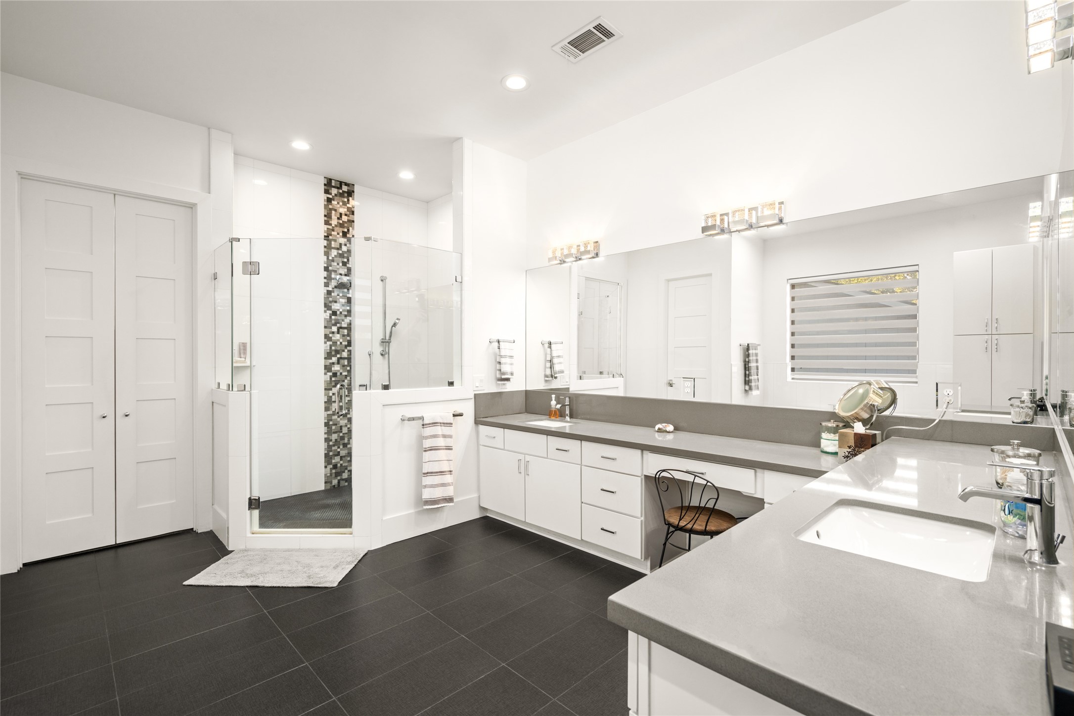 5706 Birdwood Road Houston, TX 77096 - Photo 25 of 50 A full view of the abundance of counter top space provided in this bathroom. Dual vanities with knee space.