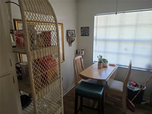 a view of a workspace with furniture