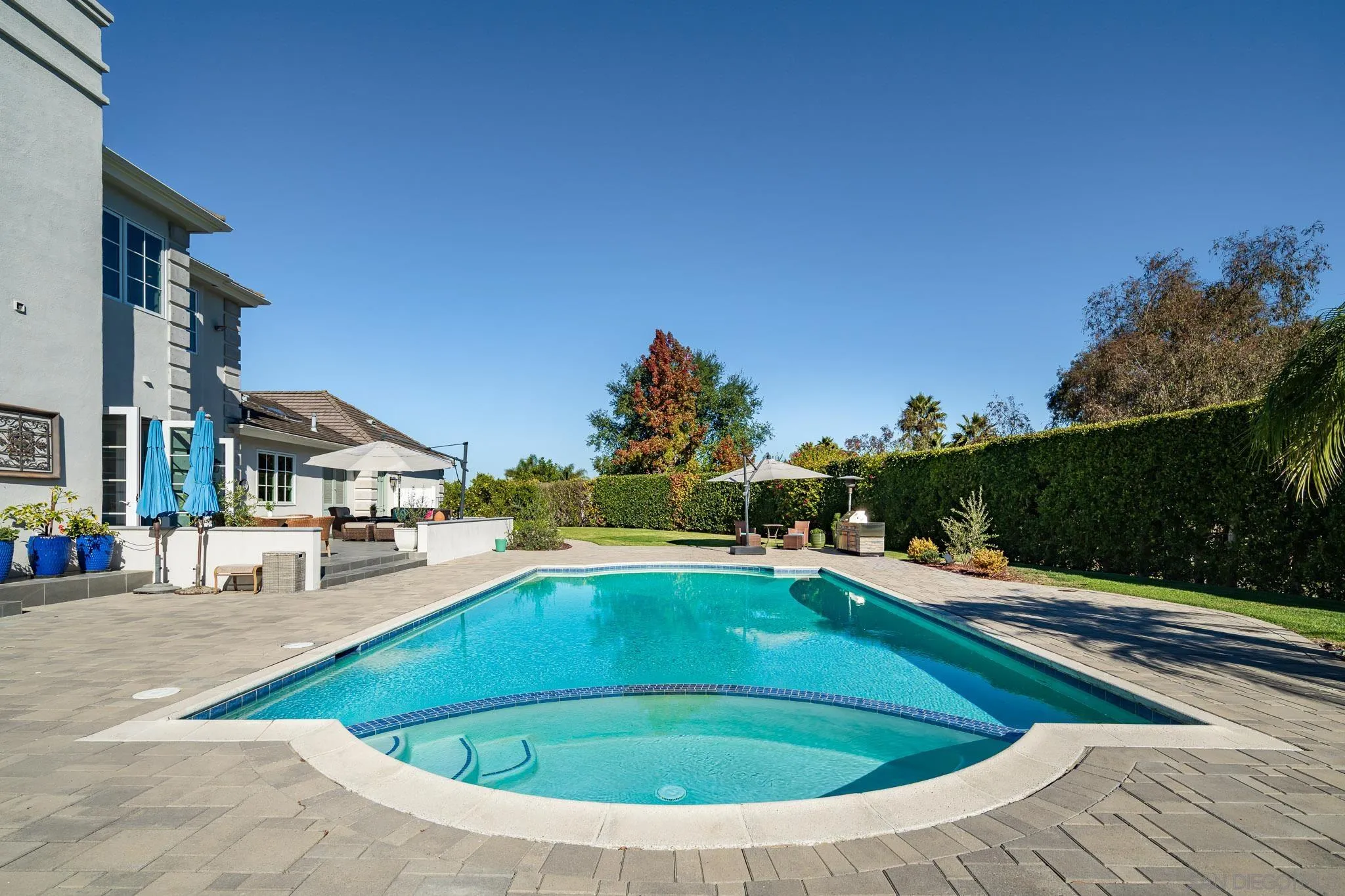 17323 Circa Del Sur Rancho Santa Fe, CA 92067 - Photo 32 of 41 a swimming pool with outdoor seating and yard