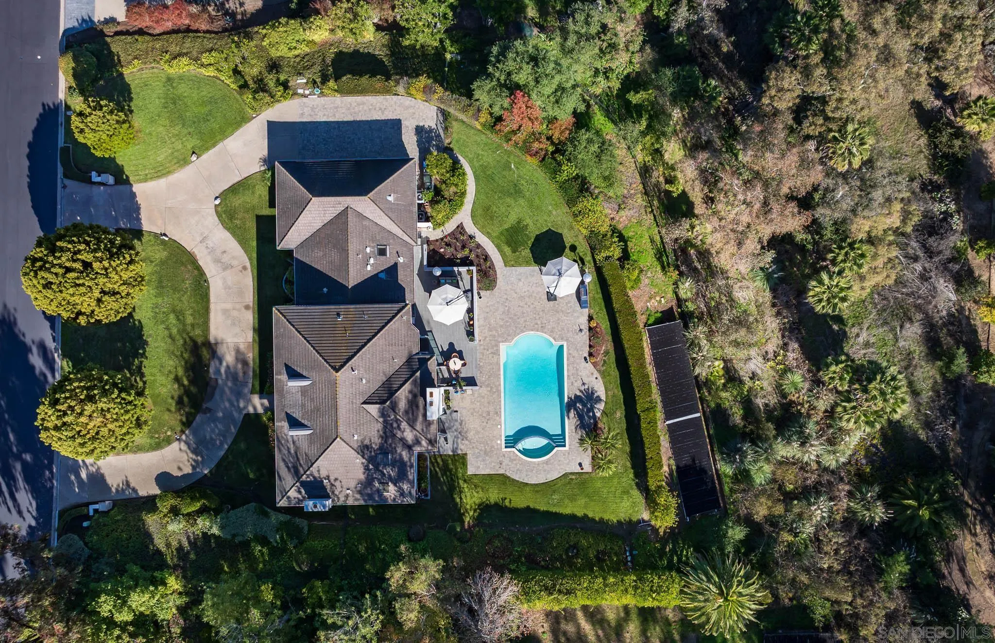 17323 Circa Del Sur Rancho Santa Fe, CA 92067 - Photo 38 of 41 an aerial view of a house having outdoor space