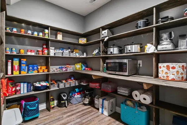 a view of a storage and utility room