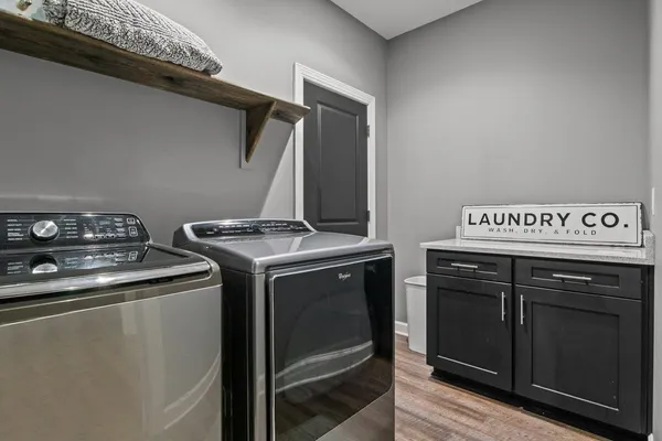 a view of storage and utility room