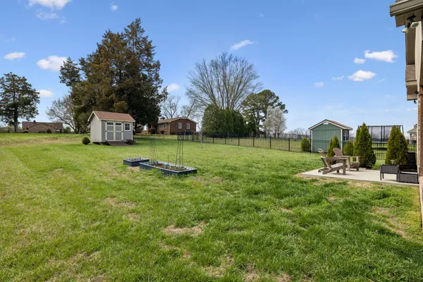 a view of a park with slide