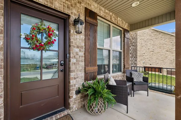 a outdoor living space with furniture