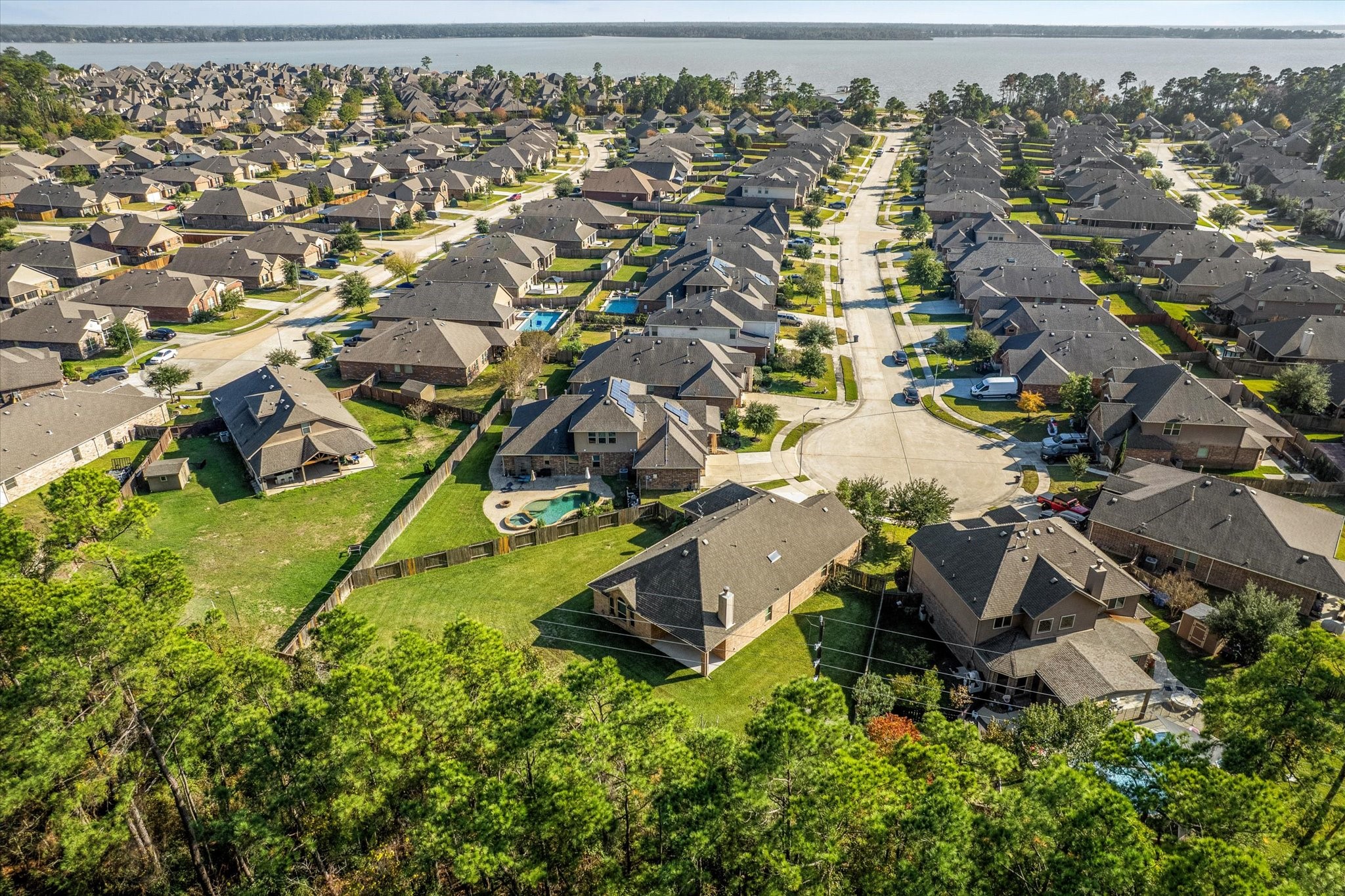 18130 Millau Viaduct Way Houston, TX 77044 - Photo 44 of 50 an aerial view of residential houses with outdoor space