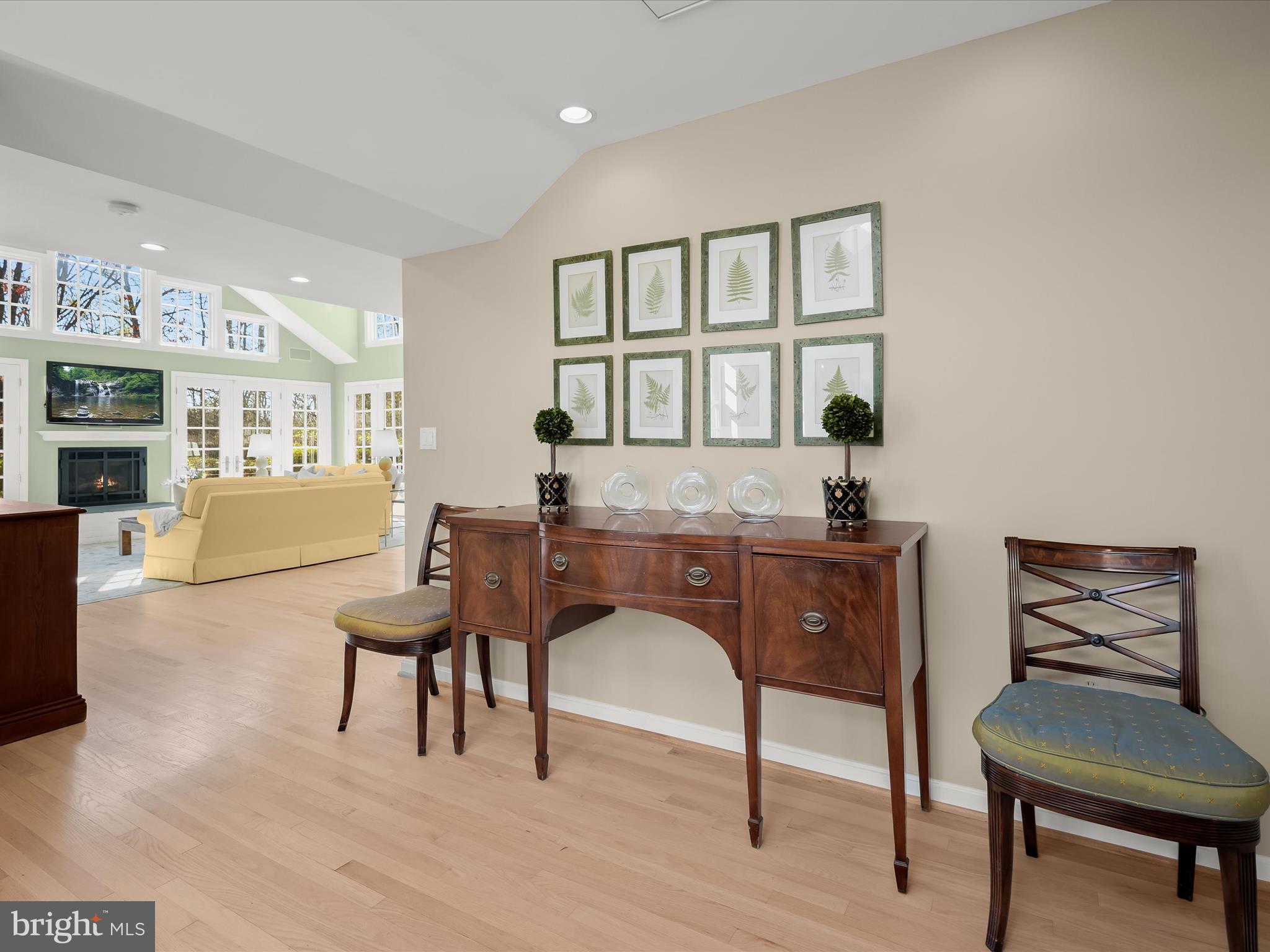 9305 Burning Tree Road Bethesda, MD 20817 - Photo 24 of 67 Gallery Space btwn Family Room & Formal Dining Rm