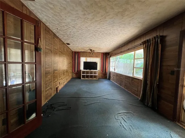 a view of work space with windows