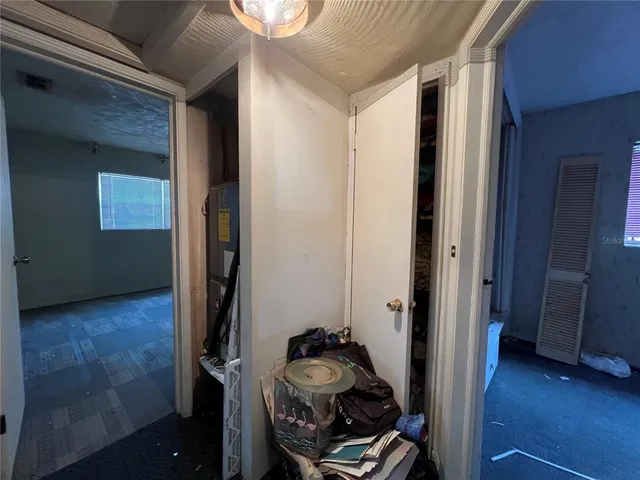 a view of storage and utility room