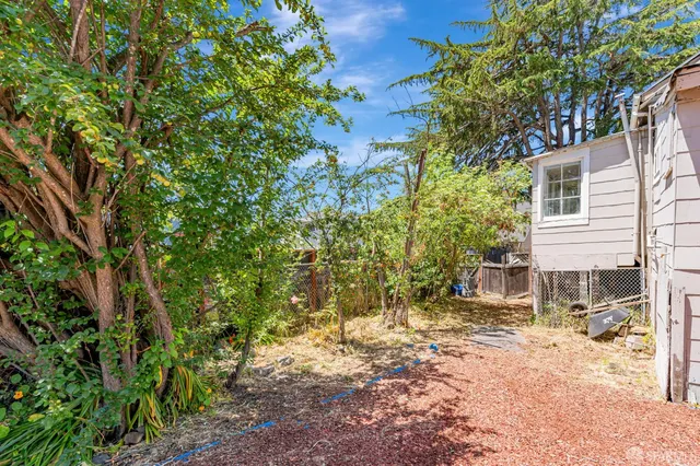 a view of a back yard of the house