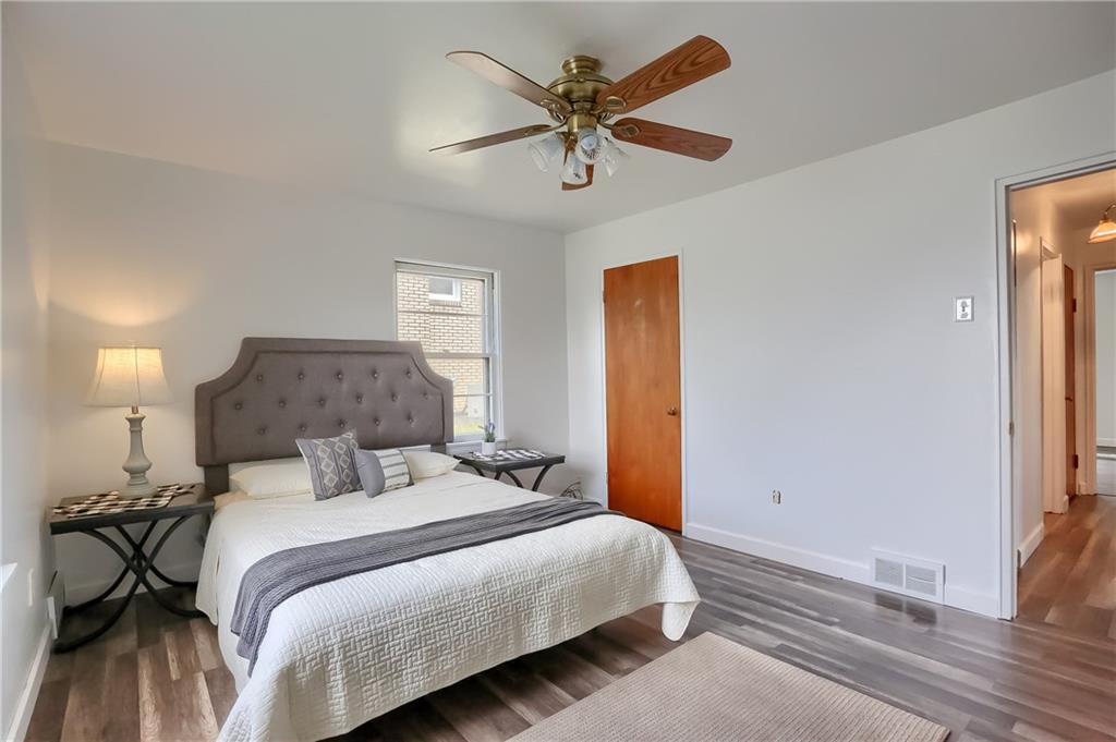 814 Marshall Road Monaca, PA 15061 - Photo 12 of 25 Master bedroom with new flooring and freshly painted and closet