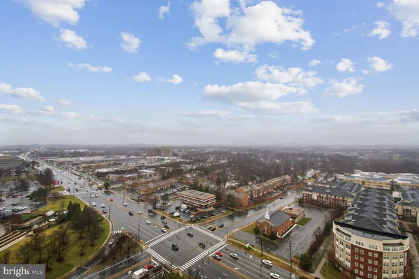 an aerial view of a city