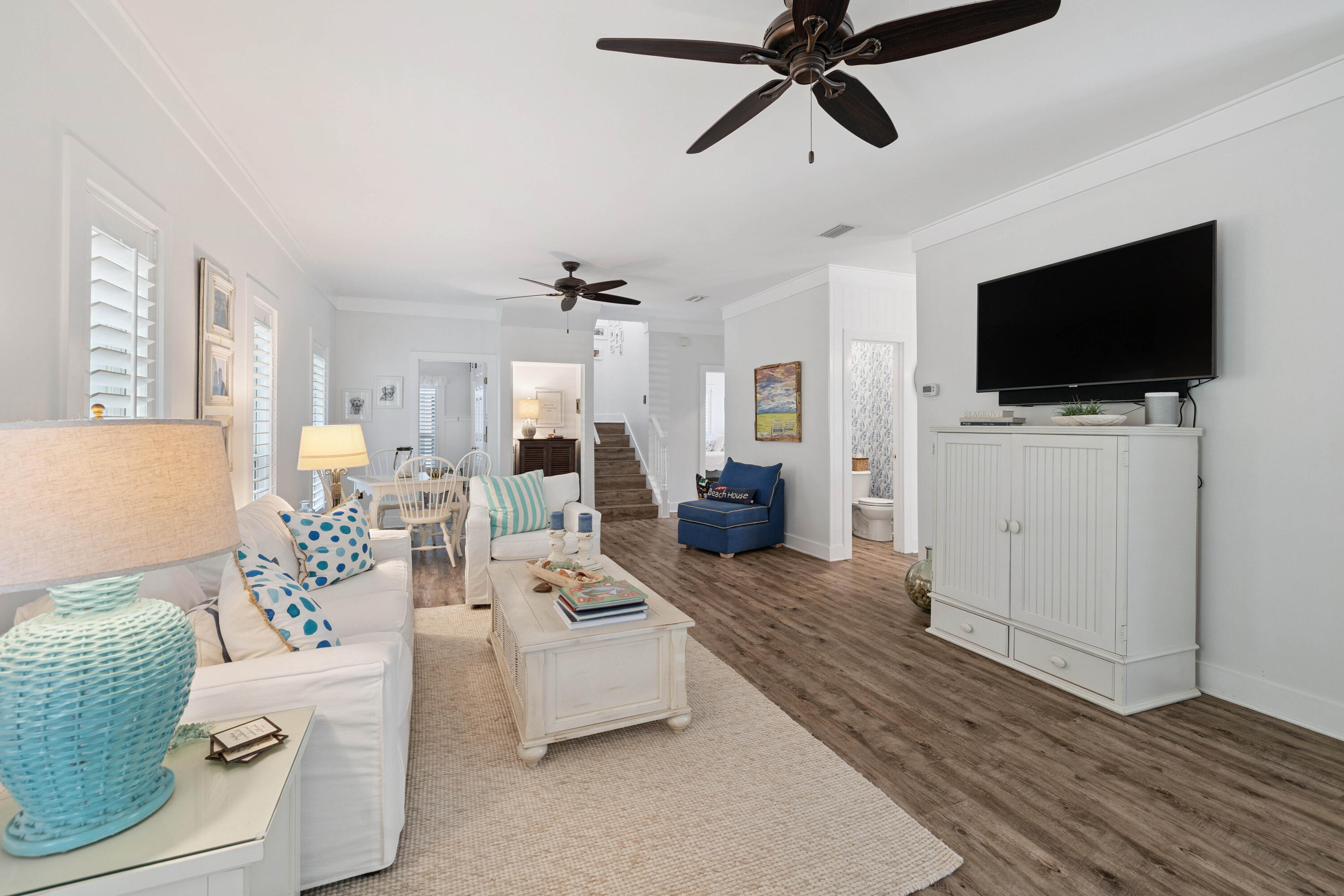 298 Cullman Avenue Santa Rosa Beach, FL 32459 - Photo 6 of 63 a living room with furniture and a flat screen tv