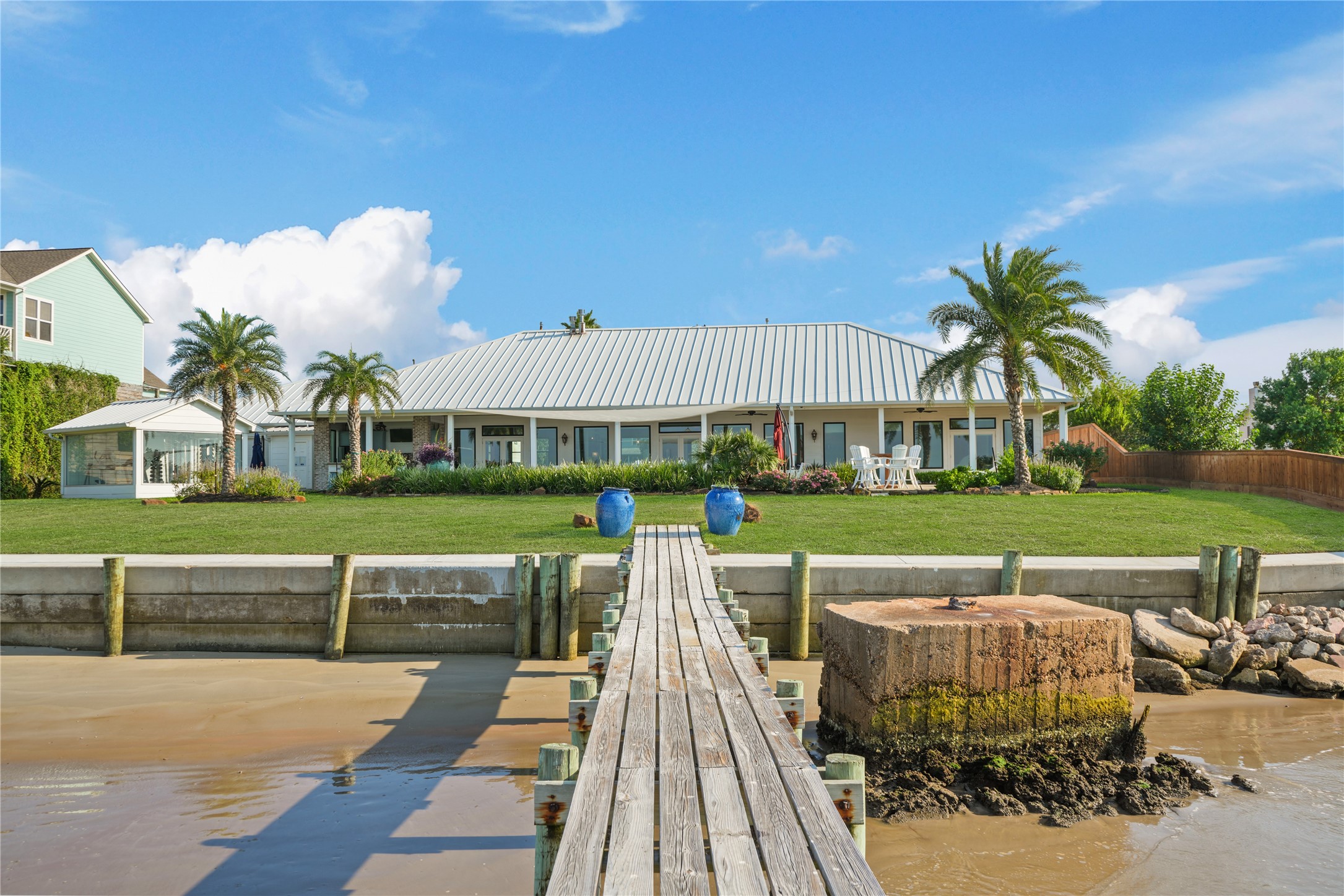 206 Avenue A Dickinson, TX 77539 - Photo 30 of 38 250 Ft Pier & Recent Bulkhead