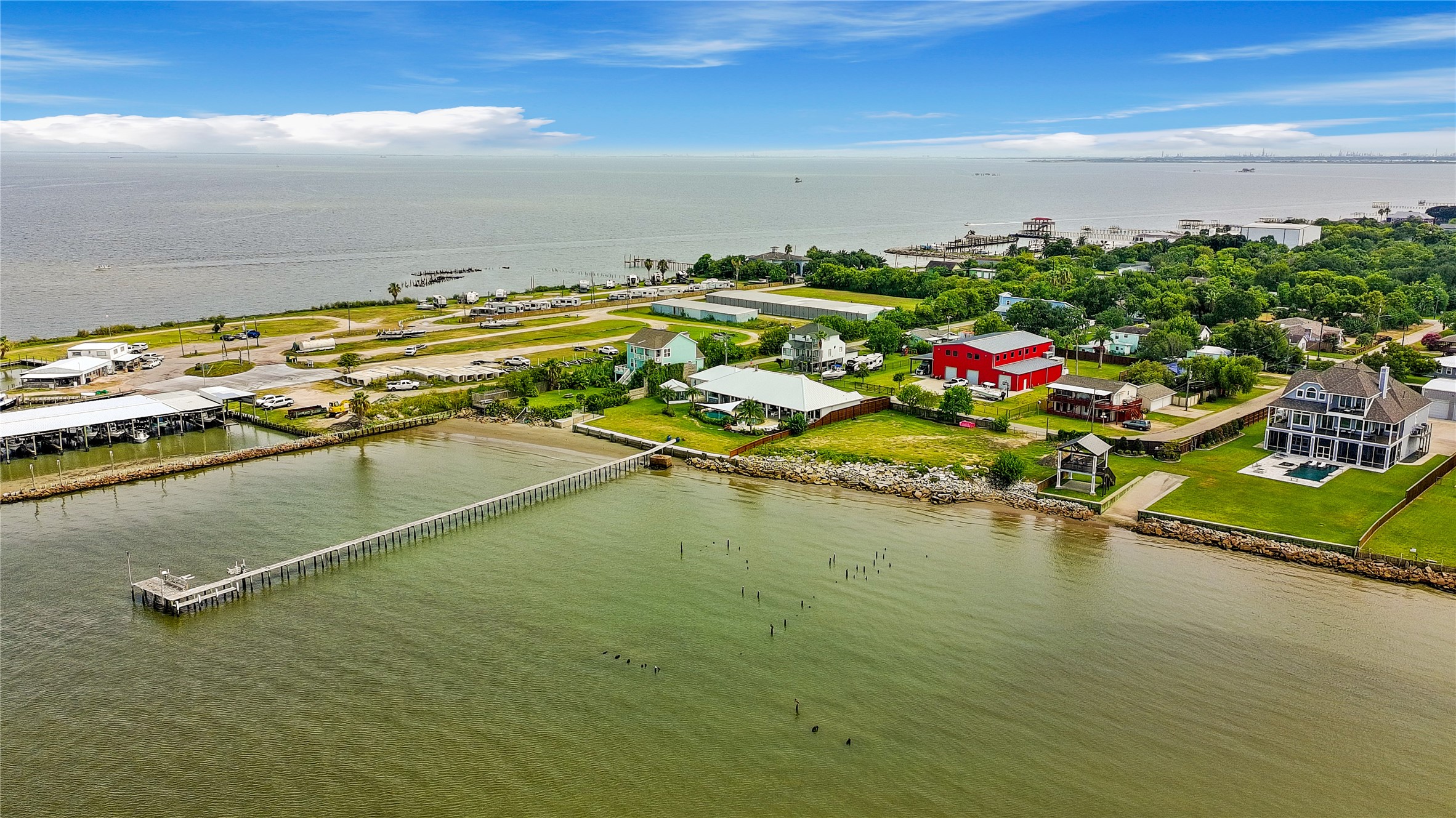 206 Avenue A Dickinson, TX 77539 - Photo 35 of 38 Imagine Fishing off of your very own pier!