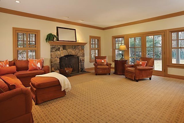 195 Newton Street Brookline, MA 02467 - Photo 10 of 16 a living room with furniture and a fireplace