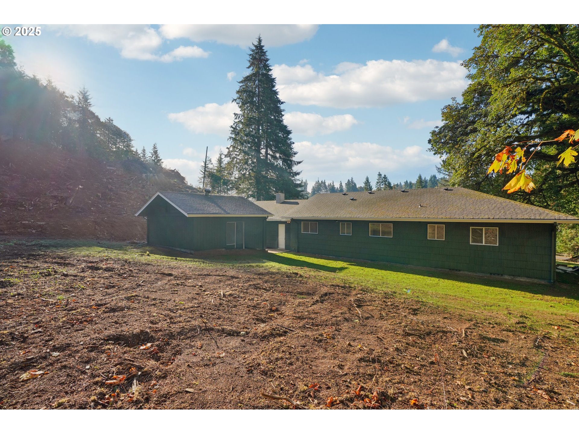 72 Whitewater Road Longview, WA 98632 - Photo 41 of 47 a backyard of a house with large trees