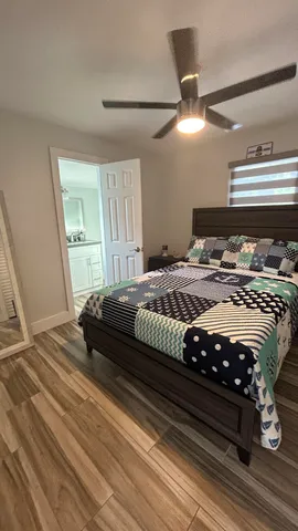 a bathroom with a sink and mirror