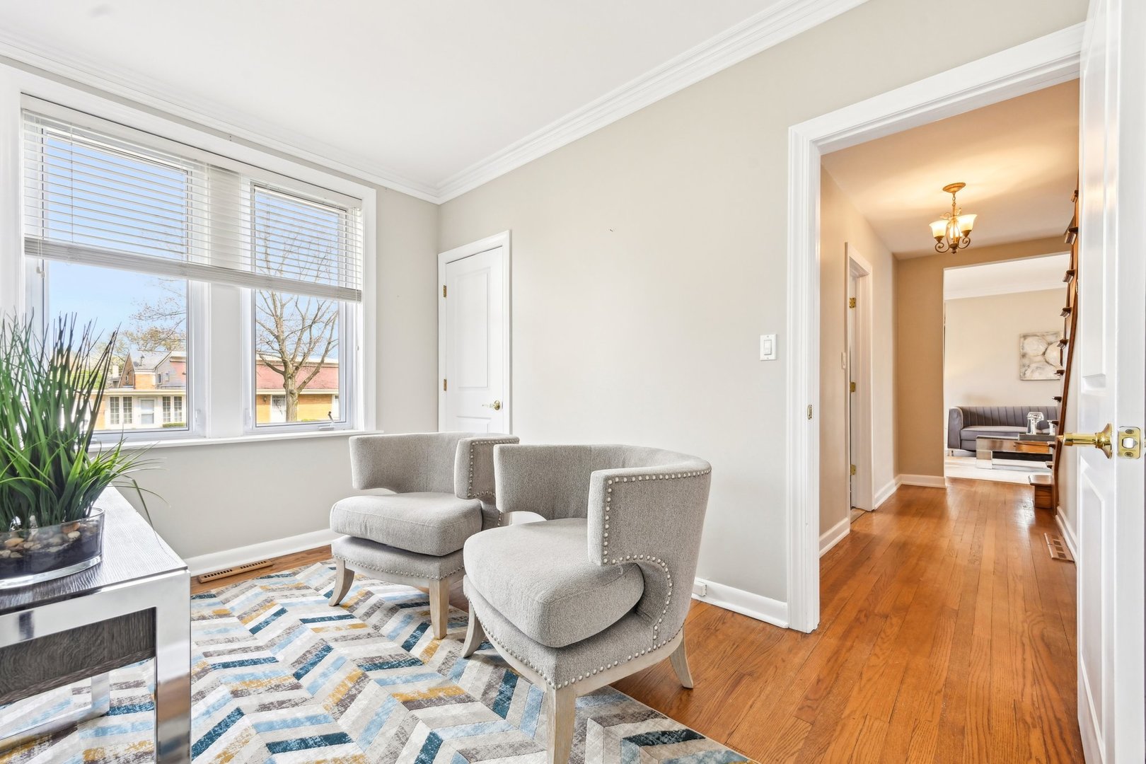 1420 Oakton Street Park Ridge, IL 60068 - Photo 19 of 62 a living room with furniture and a wooden floor