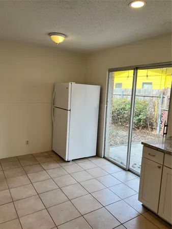 a view of a room with a window