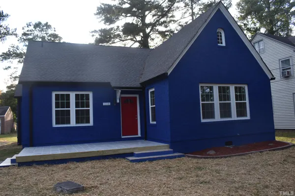 a front view of a house