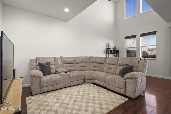 a living room with furniture and a couch