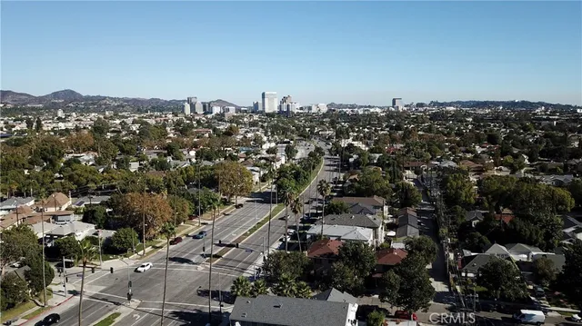 an aerial view of multiple house