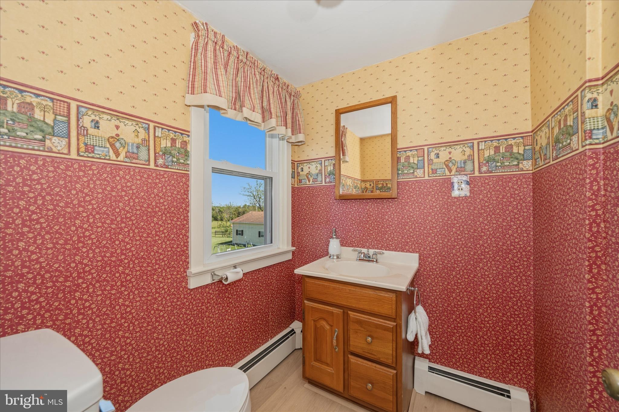 11205 Hessong Bridge Road Thurmont, MD 21788 - Photo 42 of 69 a bathroom with a sink a toilet and mirror