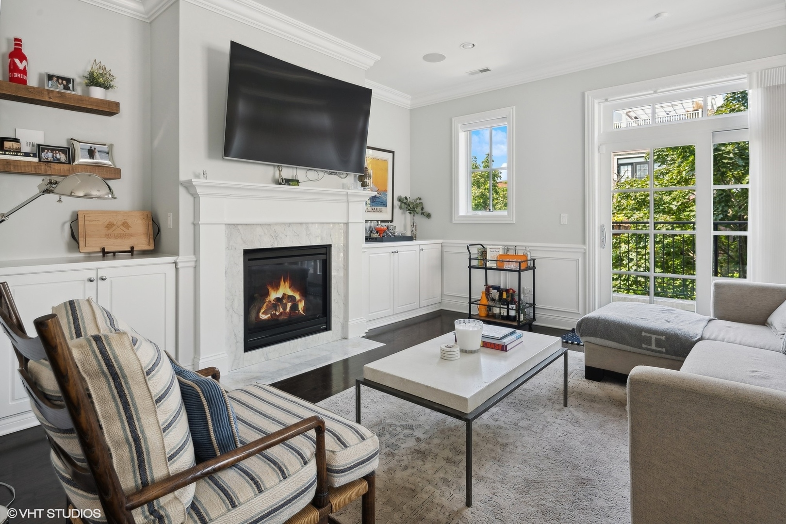 2449 North Racine Avenue, Unit 3 Chicago, IL 60614 - Photo 2 of 18 a living room with furniture fireplace and flat screen tv