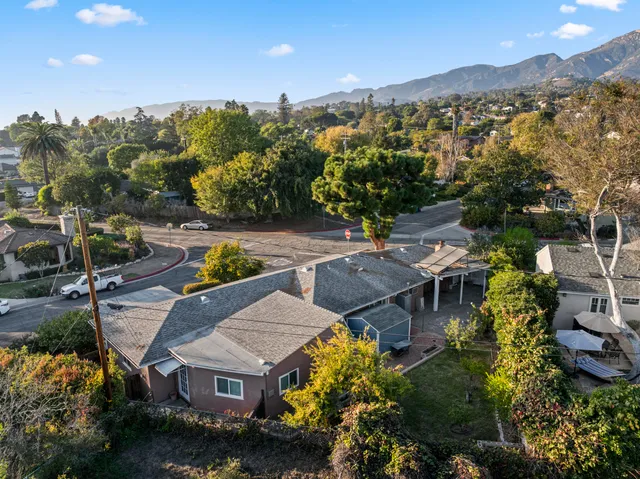 an aerial view of multiple house
