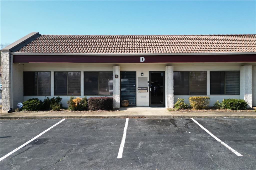 a front view of a building with a entryway