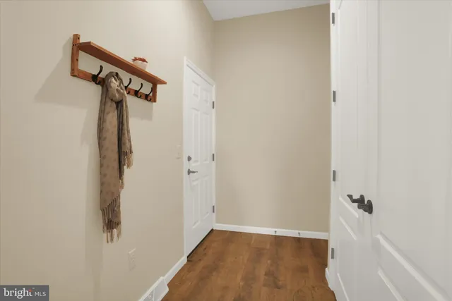 a view of hallway with stairs