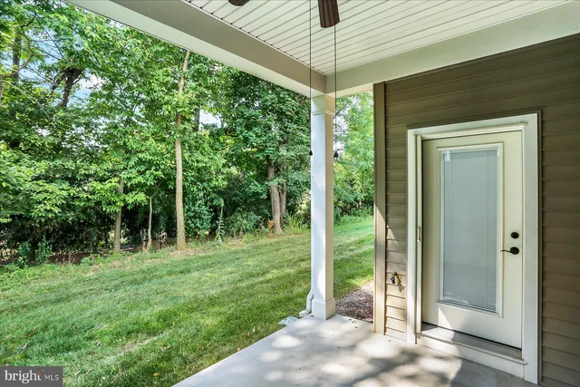 a view of backyard with green space