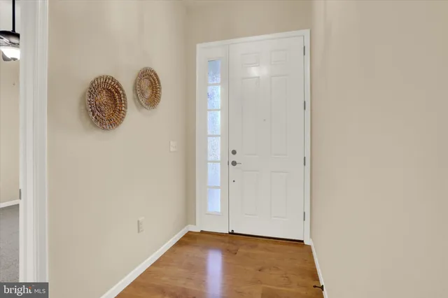 a view of small space with wooden floor