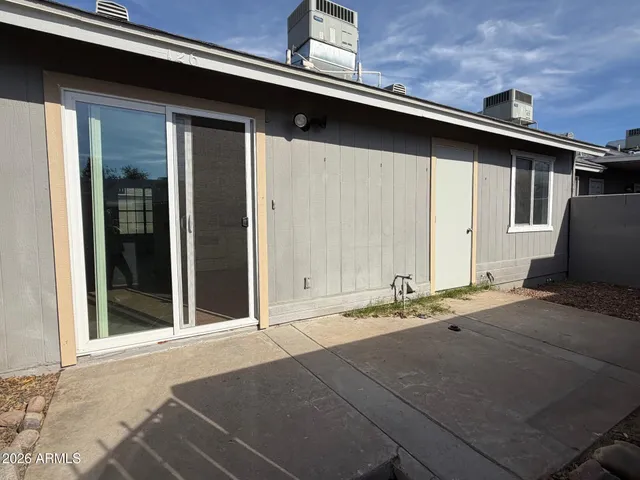 a backyard of a house