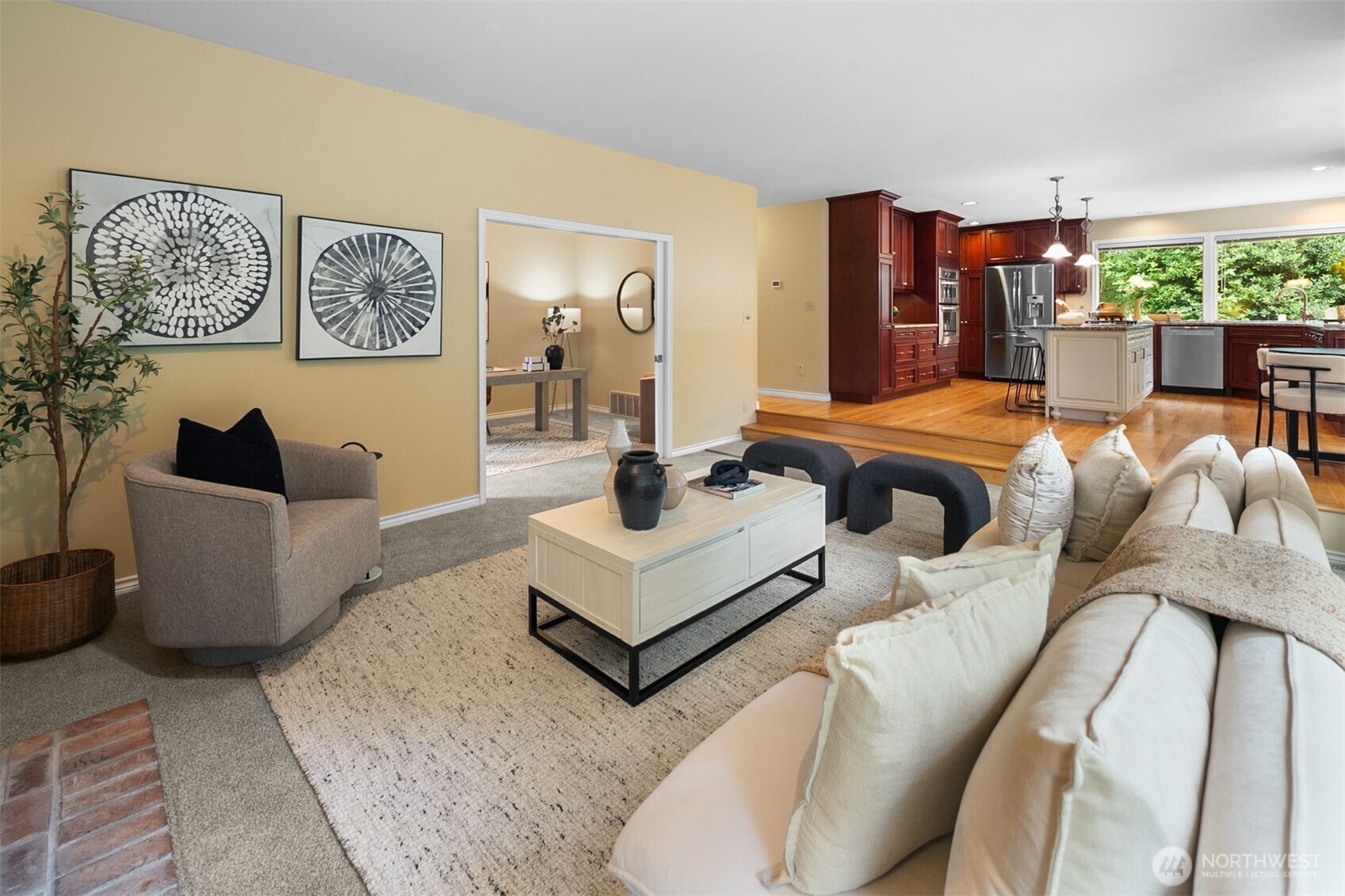 16116 68th Avenue West Edmonds, WA 98026 - Photo 13 of 40 a living room with furniture and a large window