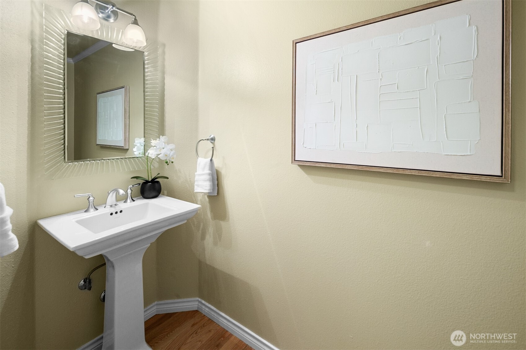 16116 68th Avenue West Edmonds, WA 98026 - Photo 18 of 40 a bathroom with a sink a toilet and mirror