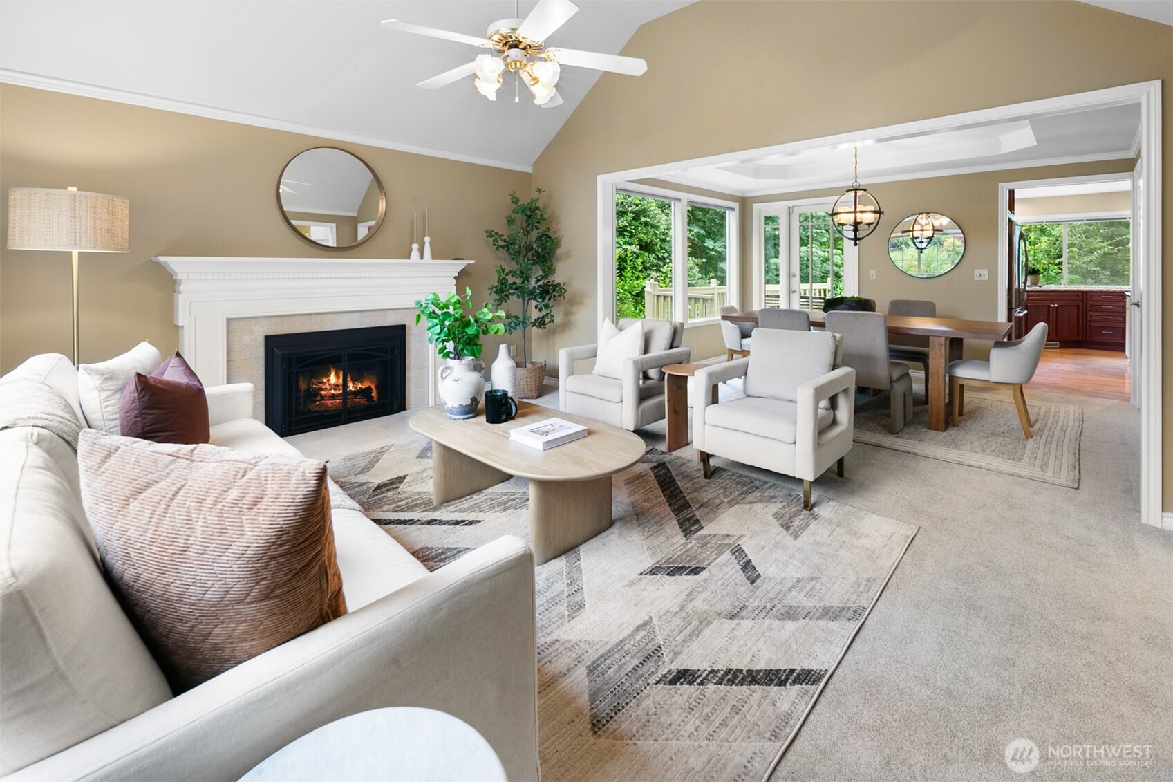 16116 68th Avenue West Edmonds, WA 98026 - Photo 2 of 40 a living room with furniture and a fireplace