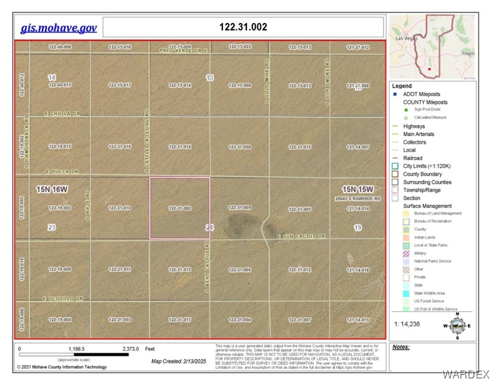 2358 South Cattle Crossing Road Yucca, AZ 86438 - Photo 8 of 26 Map