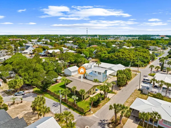 an aerial view of a city