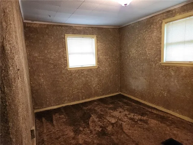 an empty room with a window