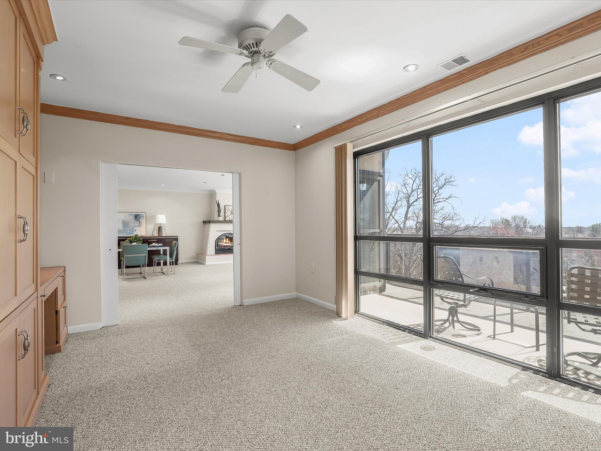 4001 Old Court Road, Unit 519 Pikesville, MD 21208 - Photo 20 of 43 a view of an empty room with a balcony