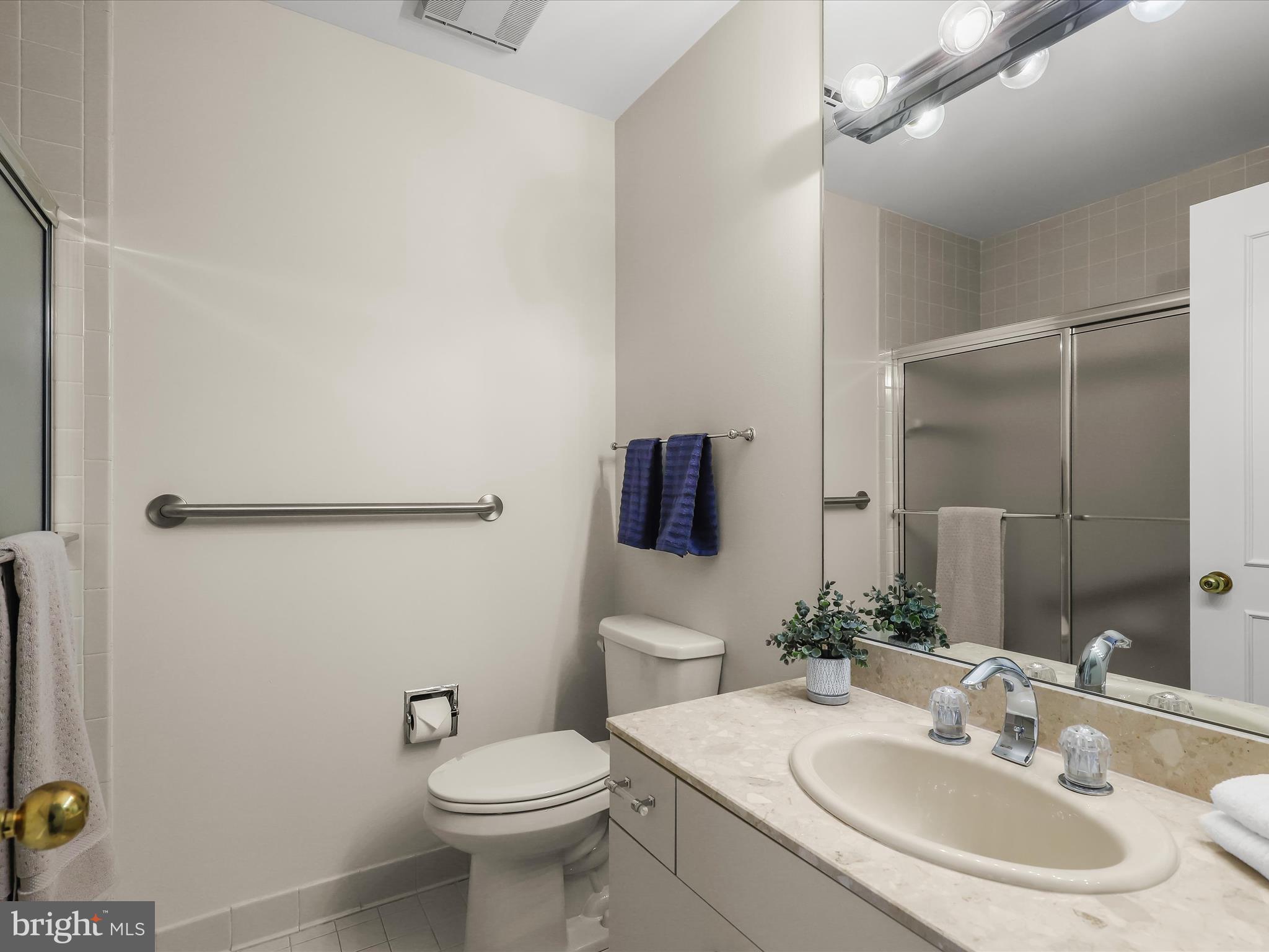 4001 Old Court Road, Unit 519 Pikesville, MD 21208 - Photo 21 of 43 a bathroom with a sink toilet and mirror